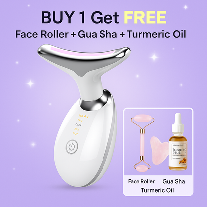 EMS Thermal Neck & Face Lifting Massager with LED Photon