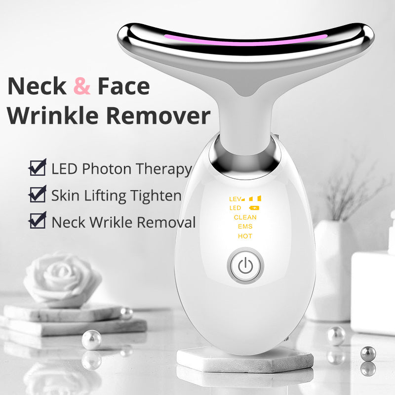 EMS Thermal Neck & Face Lifting Massager with LED Photon